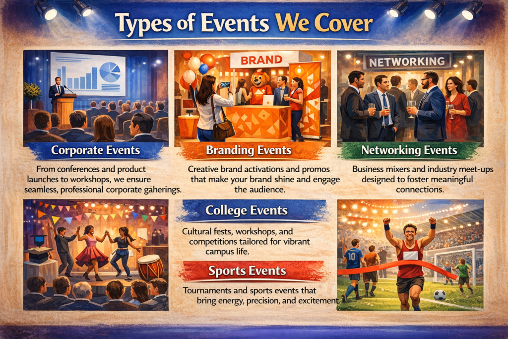 TYPES OF EVENTS WE COVER